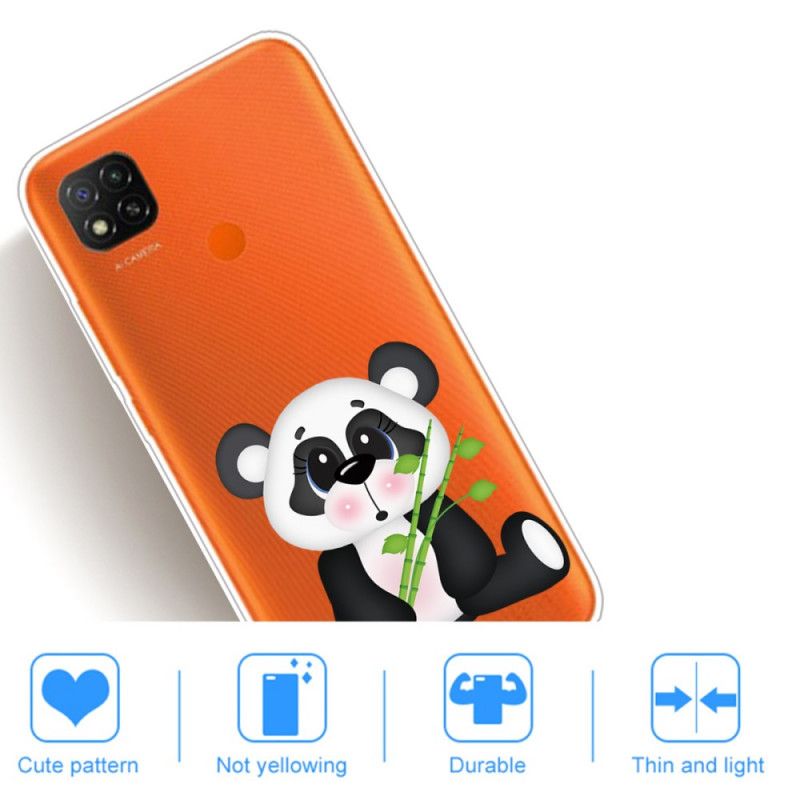 Etui Xiaomi Redmi 9C Przezroczysta Smutna Panda Etui Ochronne