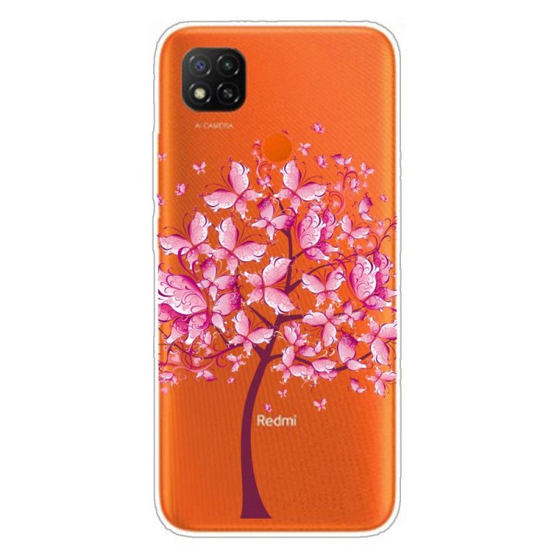 Etui Xiaomi Redmi 9C Różowy Wierzchołek Drzewa Etui Ochronne