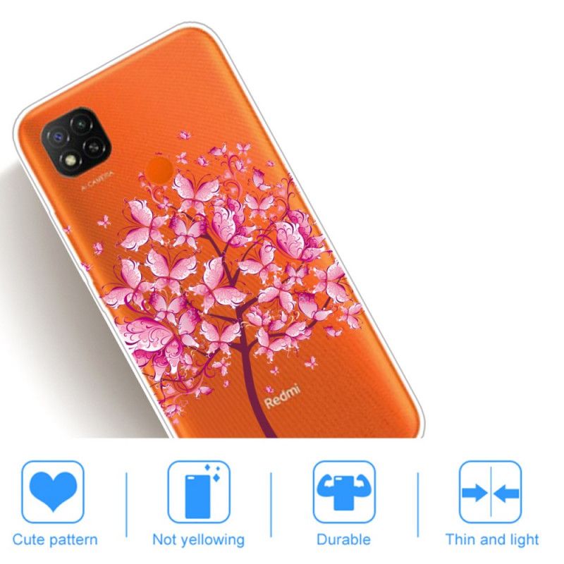 Etui Xiaomi Redmi 9C Różowy Wierzchołek Drzewa Etui Ochronne