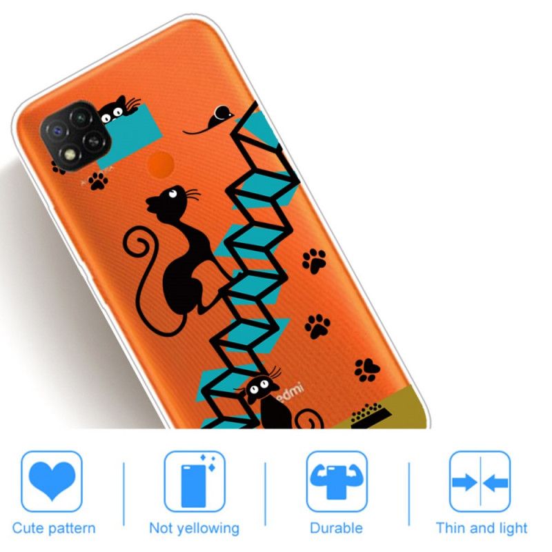 Etui Xiaomi Redmi 9C Śmieszne Koty