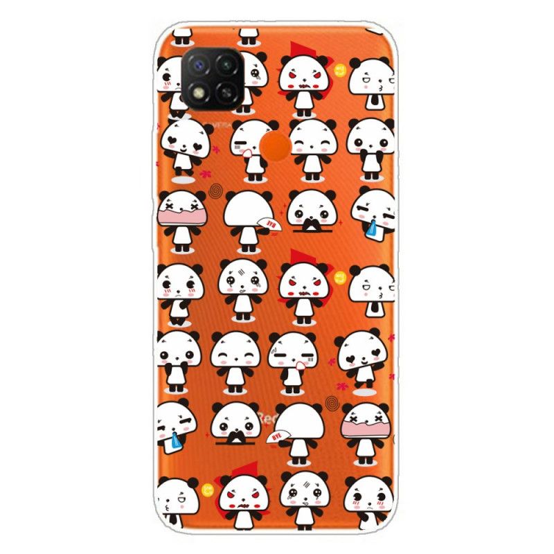 Etui Xiaomi Redmi 9C Śmieszne Pandy Etui Ochronne