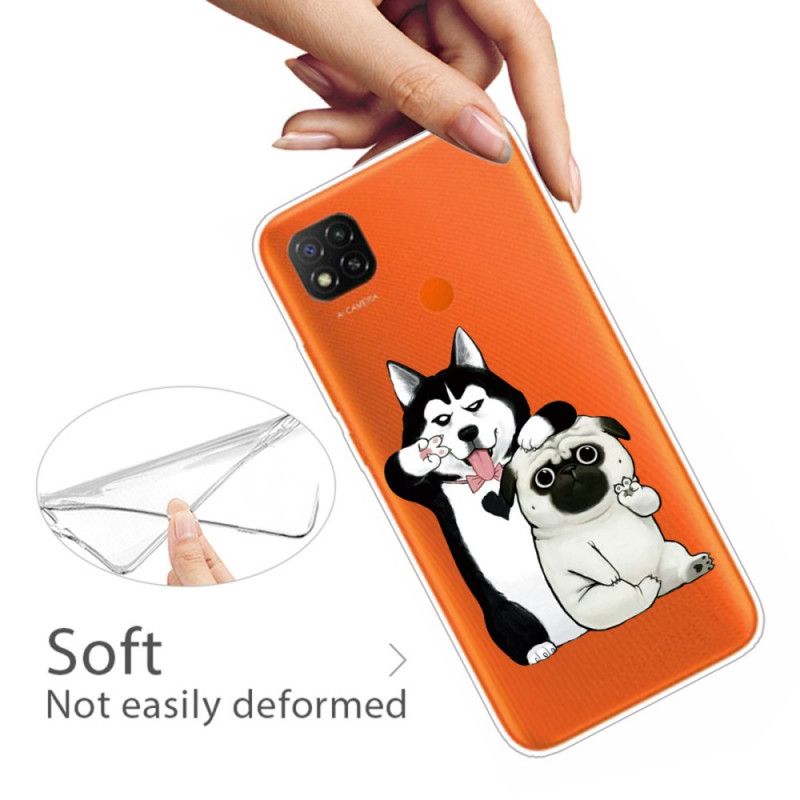 Etui Xiaomi Redmi 9C Śmieszne Psy Etui Ochronne