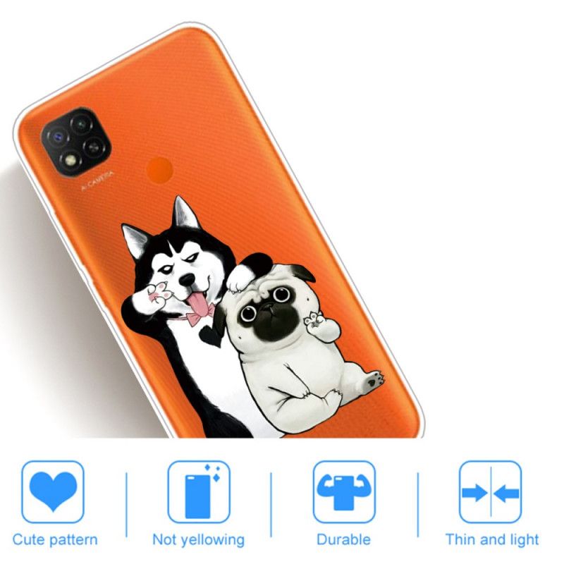 Etui Xiaomi Redmi 9C Śmieszne Psy Etui Ochronne