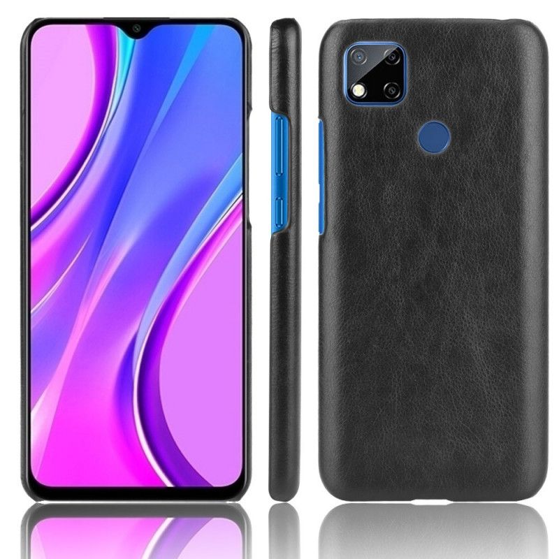 Etui Xiaomi Redmi 9C Szary Czarny Efekt Skóry Liczi Etui Ochronne