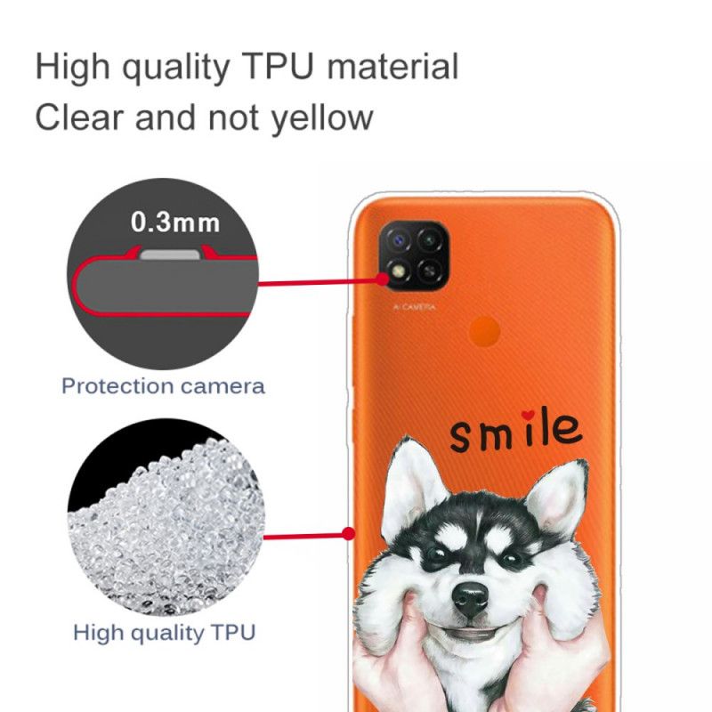 Etui Xiaomi Redmi 9C Uśmiechnięty Pies