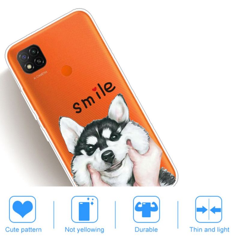 Etui Xiaomi Redmi 9C Uśmiechnięty Pies