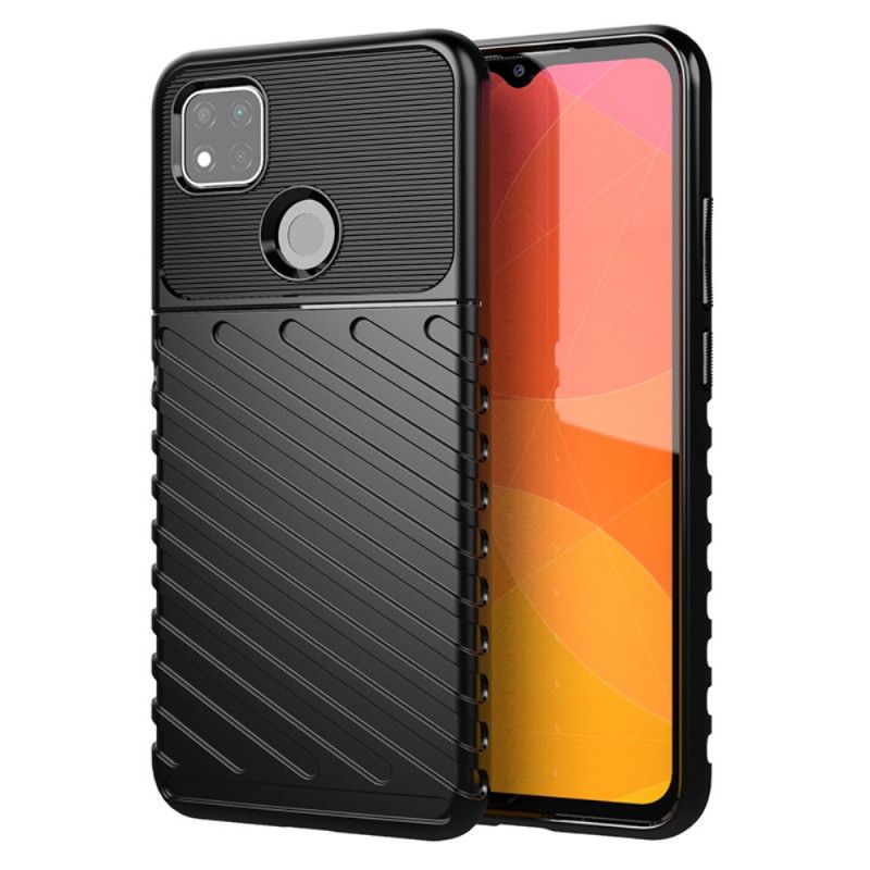 Etui Xiaomi Redmi 9C Zielony Czarny Seria Grzmotów Etui Ochronne