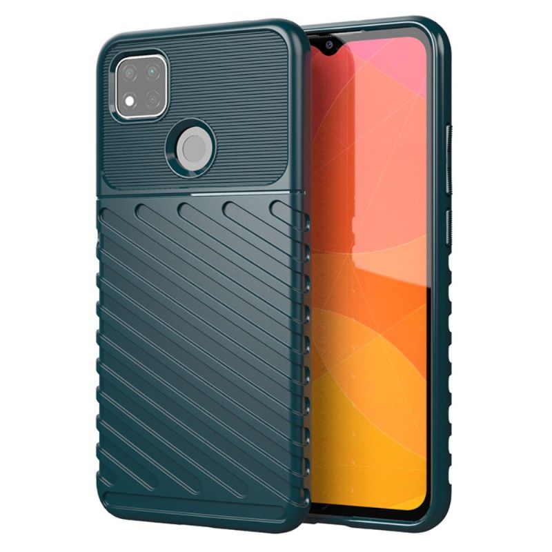 Etui Xiaomi Redmi 9C Zielony Czarny Seria Grzmotów Etui Ochronne