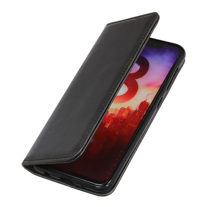 Flip Kotelot Xiaomi Redmi 9C Czerwony Czarny Dwoina Skórzana Etui Ochronne