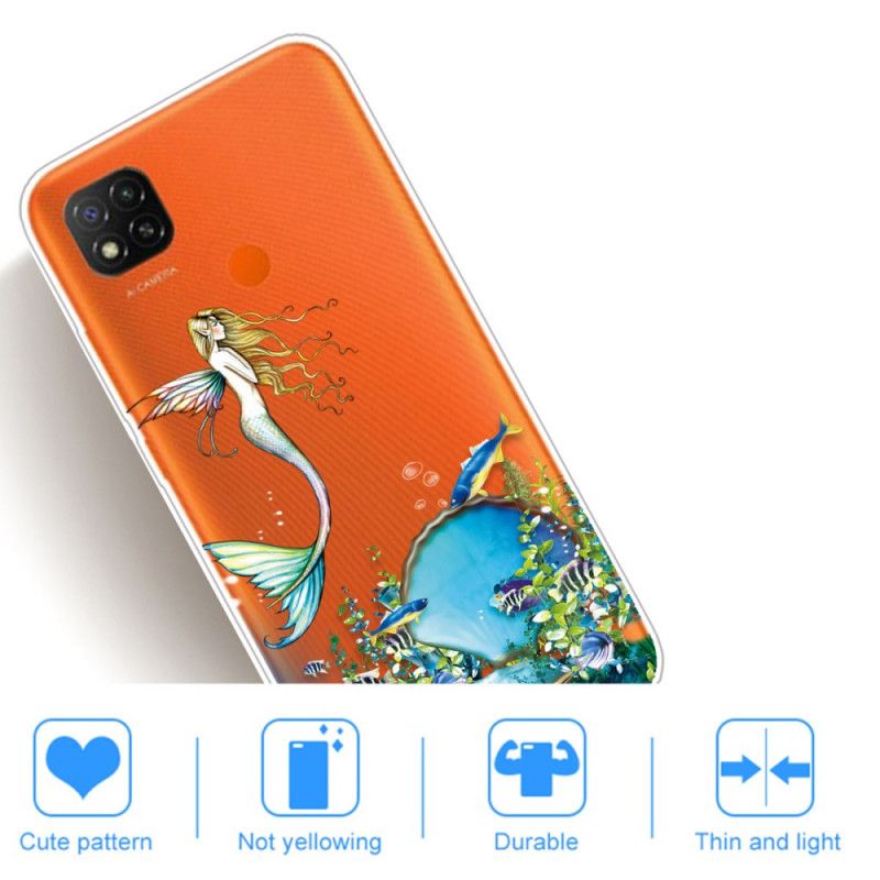 Futerały Xiaomi Redmi 9C Etui na Telefon Niebieska Syrena