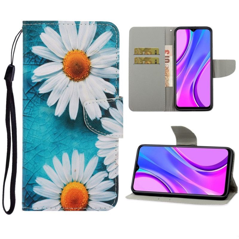 Obudowa Xiaomi Redmi 9C Etui na Telefon Stokrotki W Stringach