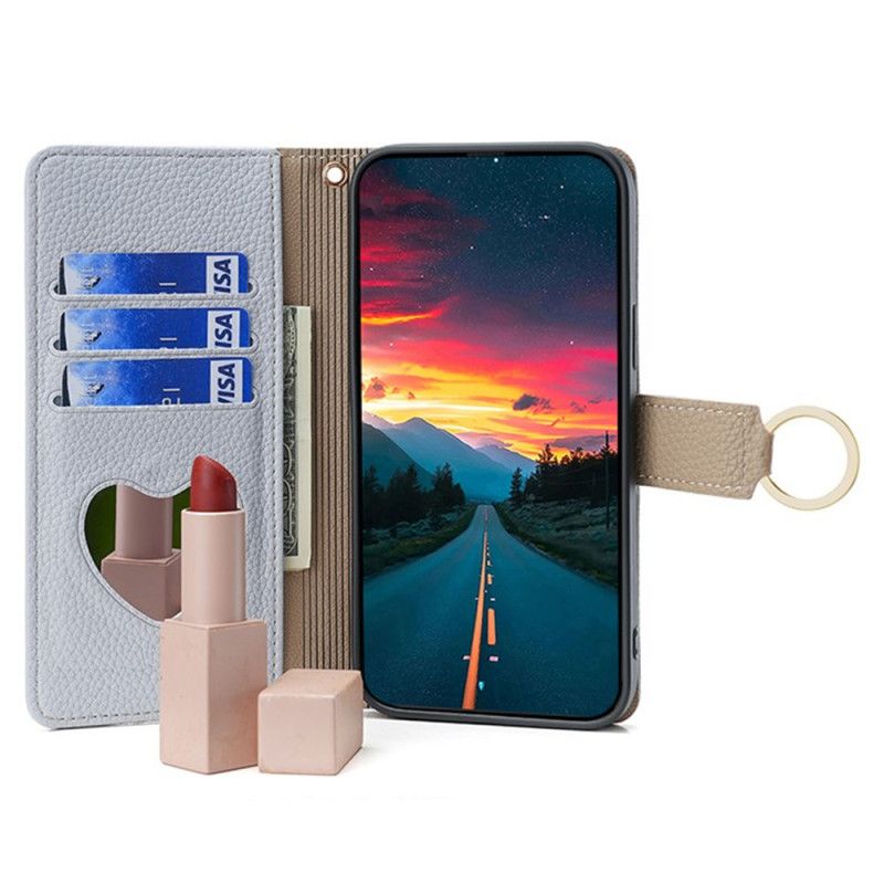 Etui Folio Do Realme 12 Pro / 12 Pro Plus Lustro I Łańcuch