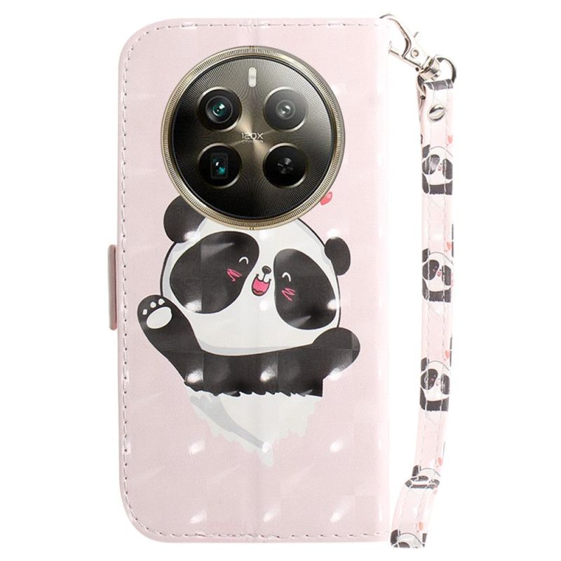 Etui Folio Do Realme 12 Pro / 12 Pro Plus Panda Love Z Paskiem