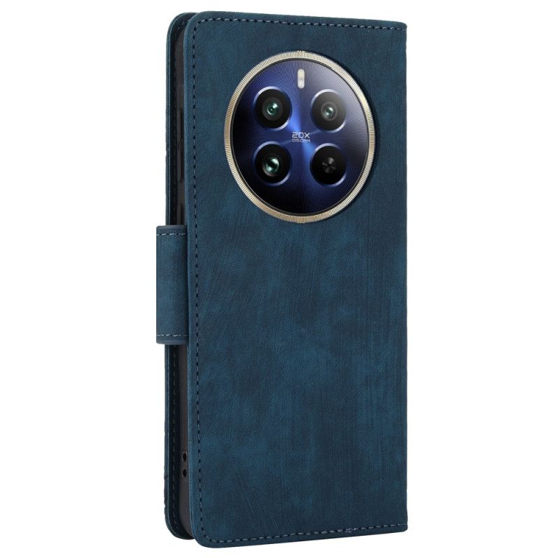 Etui Folio Realme 12 Pro / 12 Pro Plus Pasek Z Kwiatowym Nadrukiem Etui Ochronne