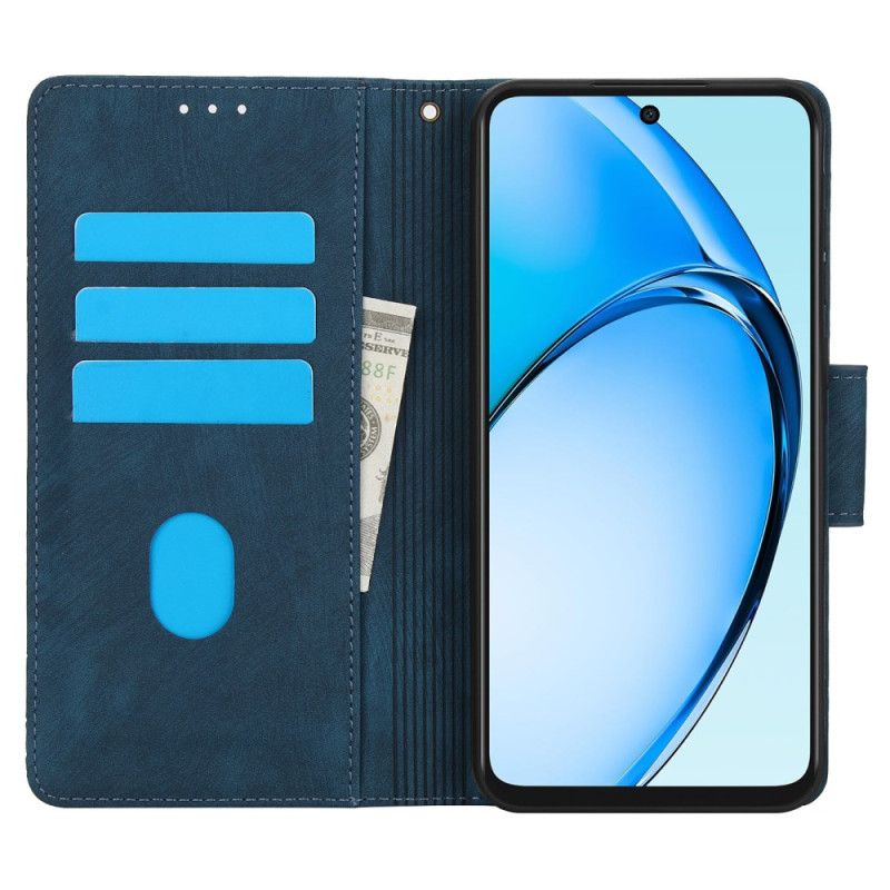 Etui Folio Realme 12 Pro / 12 Pro Plus Pasek Z Kwiatowym Nadrukiem Etui Ochronne