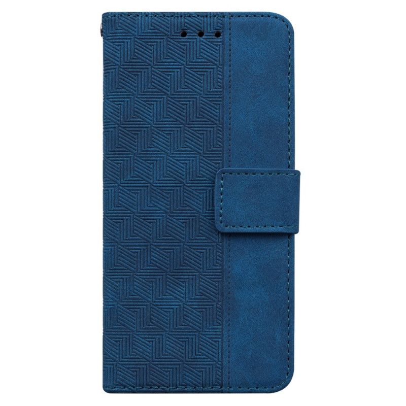 Etui Folio Realme 12 Pro / 12 Pro Plus Tkany Wzór Na Ramiączkach Etui Ochronne