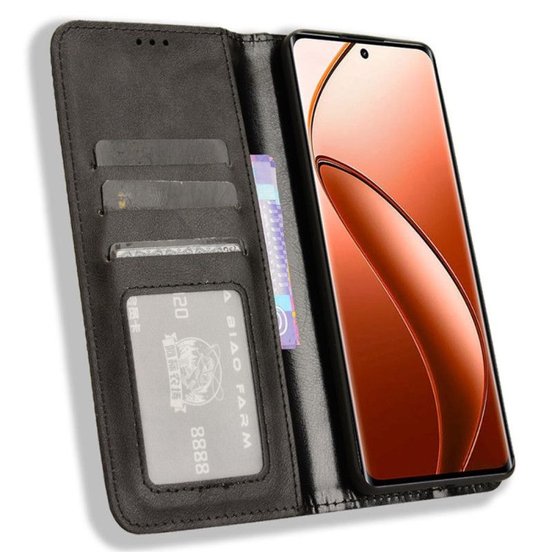 Flip Kotelot Realme 12 Pro / 12 Pro Plus Tekstura Retro Etui Ochronne