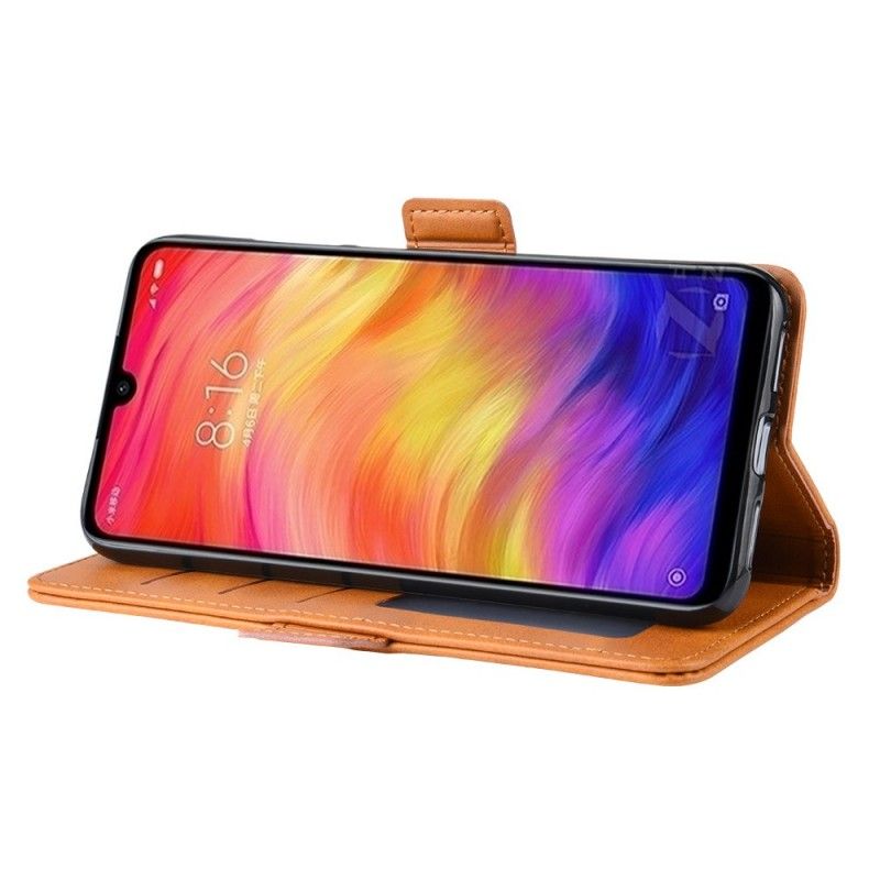 Etui Folio Xiaomi Redmi Note 7 Brązowy Podwójna Klapa Etui Ochronne