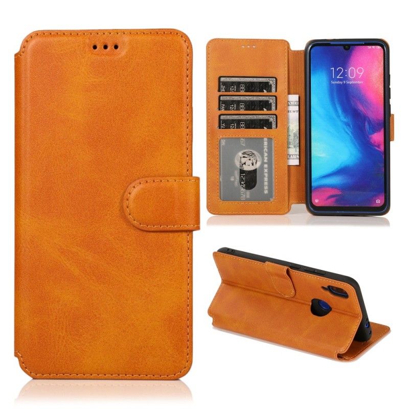 Etui Folio Xiaomi Redmi Note 7 Granatowy Czarny Ekstremalny Efekt Skóry