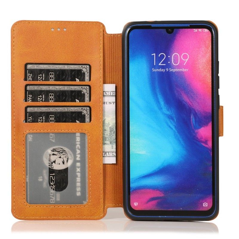 Etui Folio Xiaomi Redmi Note 7 Granatowy Czarny Ekstremalny Efekt Skóry