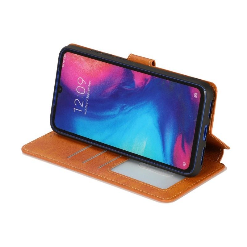 Etui Folio Xiaomi Redmi Note 7 Granatowy Czarny Ekstremalny Efekt Skóry