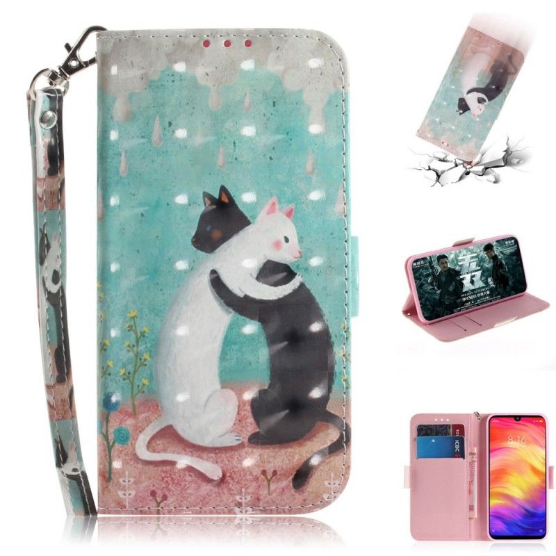 Etui Folio Xiaomi Redmi Note 7 Koci Przyjaciele Ze Stringami Etui Ochronne