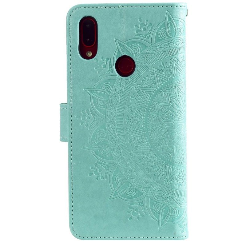 Etui Folio Xiaomi Redmi Note 7 Magenta Szary Mandala Słońca Etui Ochronne