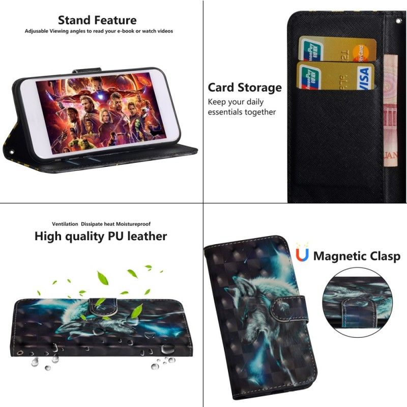 Etui Folio Xiaomi Redmi Note 7 Majestatyczny Wilk Etui Ochronne