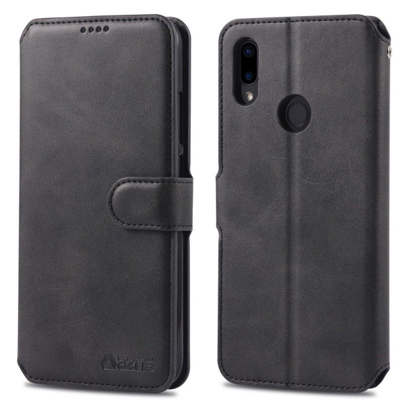 Etui Folio Xiaomi Redmi Note 7 Szary Czarny Retro Azns Etui Ochronne