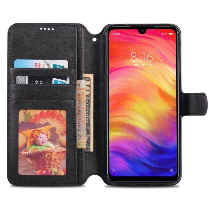 Etui Folio Xiaomi Redmi Note 7 Szary Czarny Retro Azns Etui Ochronne