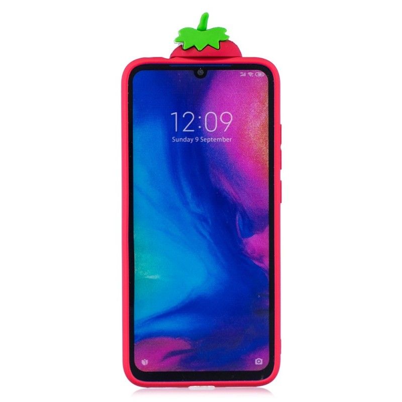 Etui Xiaomi Redmi Note 7 3D Truskawka Etui Ochronne