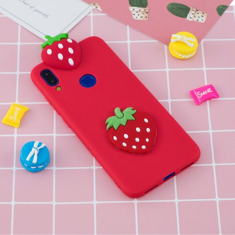 Etui Xiaomi Redmi Note 7 3D Truskawka Etui Ochronne