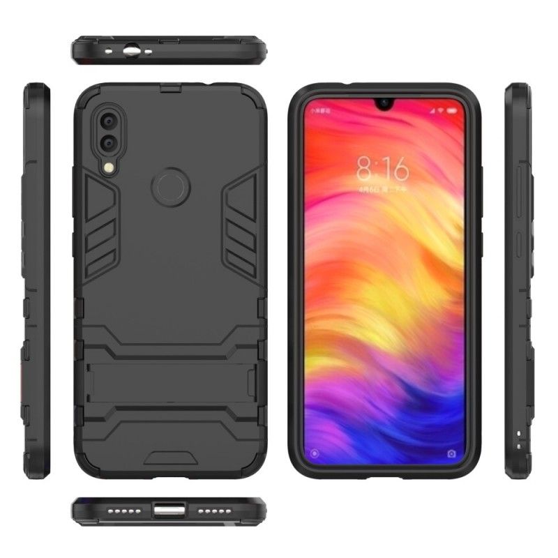 Etui Xiaomi Redmi Note 7 Czerwony Czarny Ultra Odporny