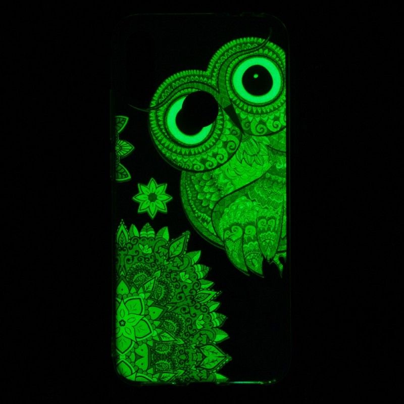 Etui Xiaomi Redmi Note 7 Fluorescencyjna Sowa Mandala Etui Ochronne