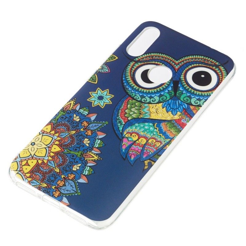 Etui Xiaomi Redmi Note 7 Fluorescencyjna Sowa Mandala Etui Ochronne