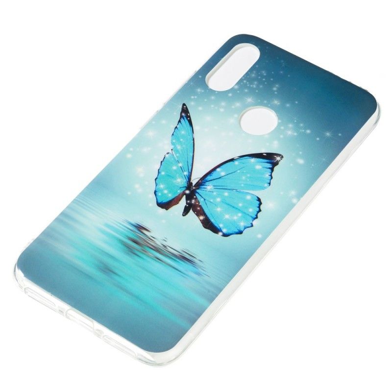 Etui Xiaomi Redmi Note 7 Fluorescencyjny Niebieski Motyl