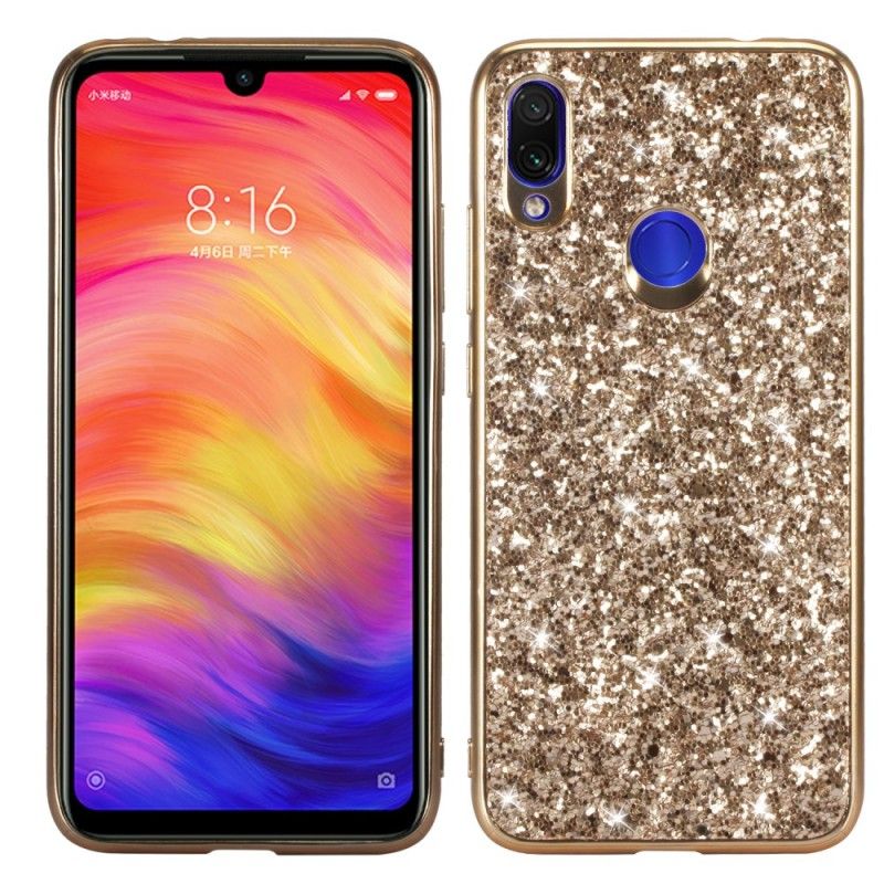 Etui Xiaomi Redmi Note 7 Jasnoniebieski Czerwony Ja Jestem Brokatem