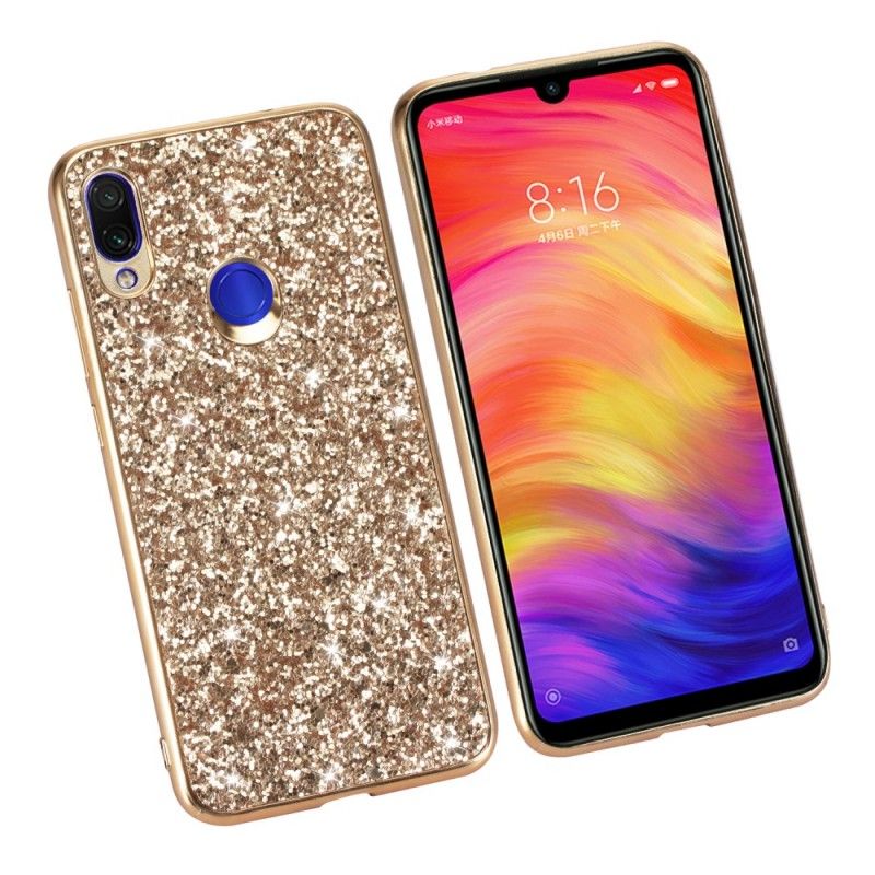 Etui Xiaomi Redmi Note 7 Jasnoniebieski Czerwony Ja Jestem Brokatem