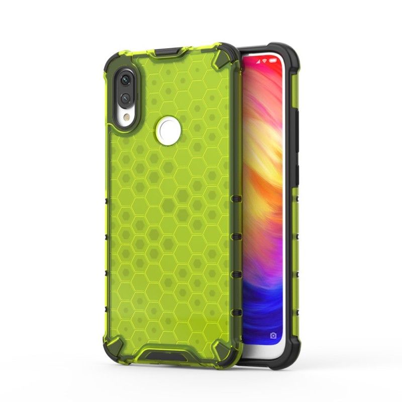 Etui Xiaomi Redmi Note 7 Szary Biały Styl Plastra Miodu