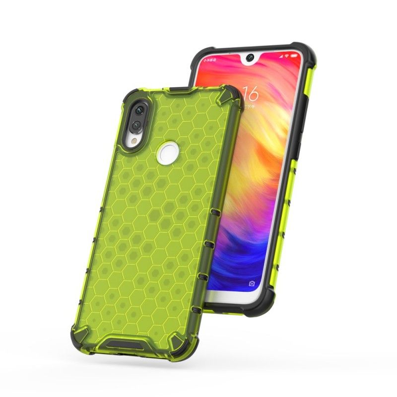 Etui Xiaomi Redmi Note 7 Szary Biały Styl Plastra Miodu