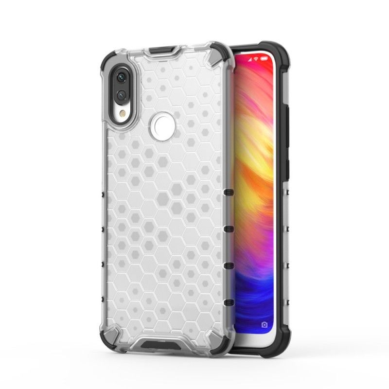 Etui Xiaomi Redmi Note 7 Szary Biały Styl Plastra Miodu