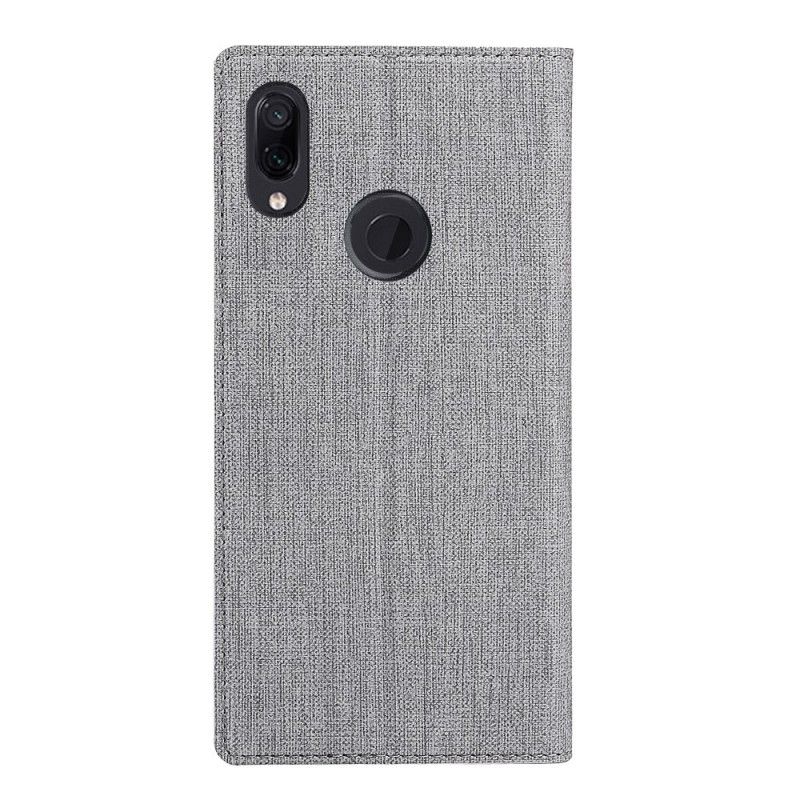 Flip Kotelot Xiaomi Redmi Note 7 Szary Czarny Etui na Telefon Teksturowany