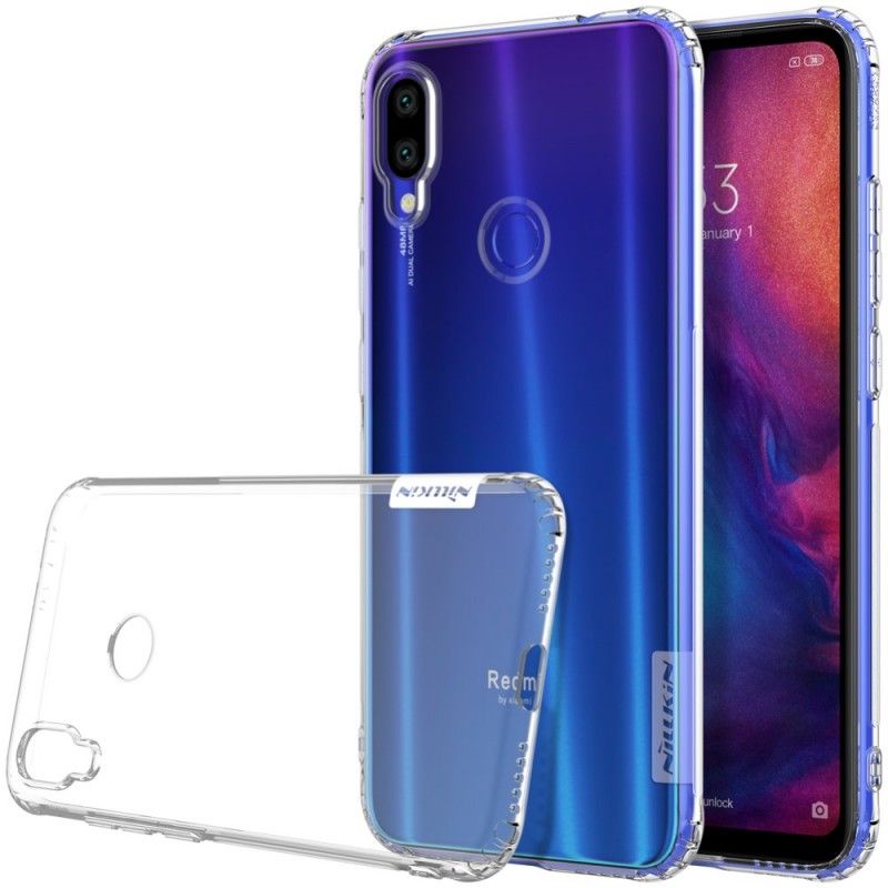 Futerały Xiaomi Redmi Note 7 Przezroczysty Szary Etui na Telefon Przezroczysty Nillkin