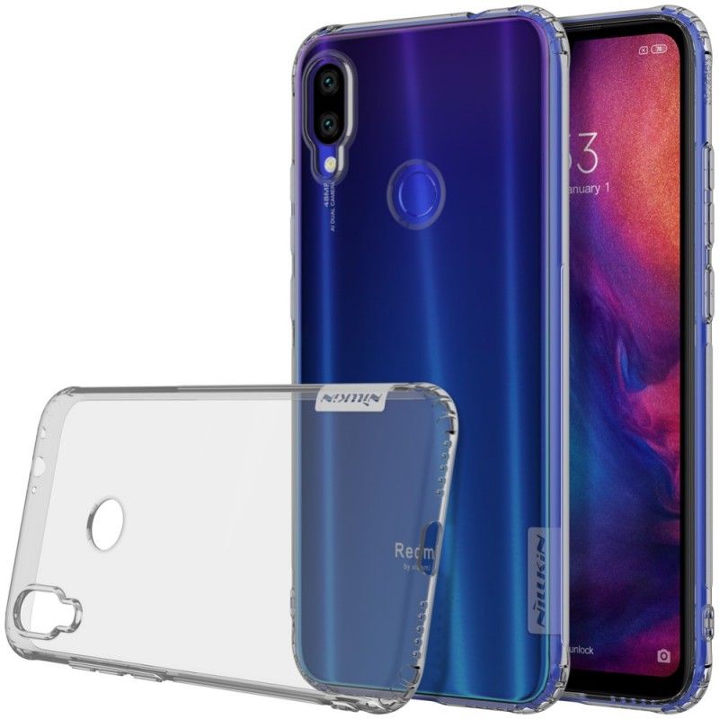 Futerały Xiaomi Redmi Note 7 Przezroczysty Szary Etui na Telefon Przezroczysty Nillkin