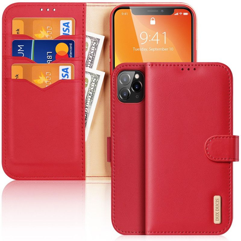 Etui Folio iPhone 11 Pro Max Czerwony Czarny Dux Ducis Z Serii Hivo Etui Ochronne