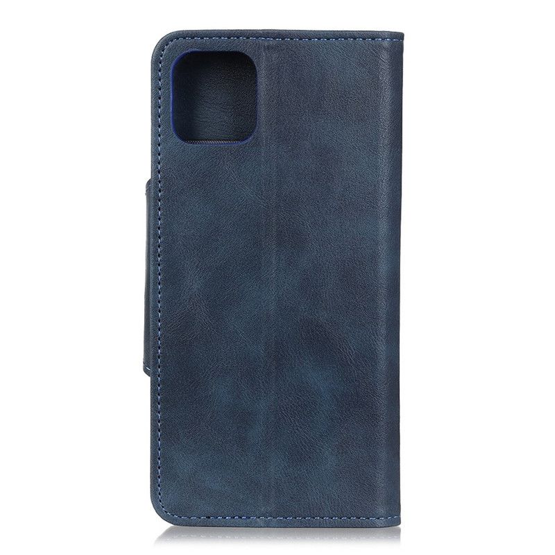 Etui Folio iPhone 11 Pro Max Czerwony Czarny Imitacja Skóry Guzików