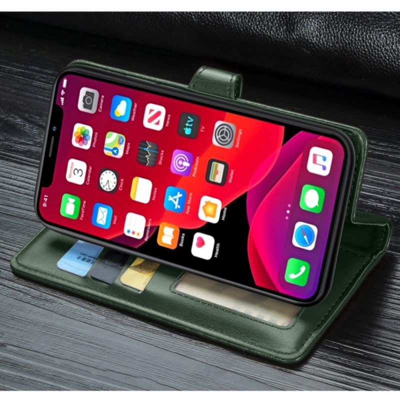 Etui Folio iPhone 11 Pro Max Czerwony Czarny Projekt Premium