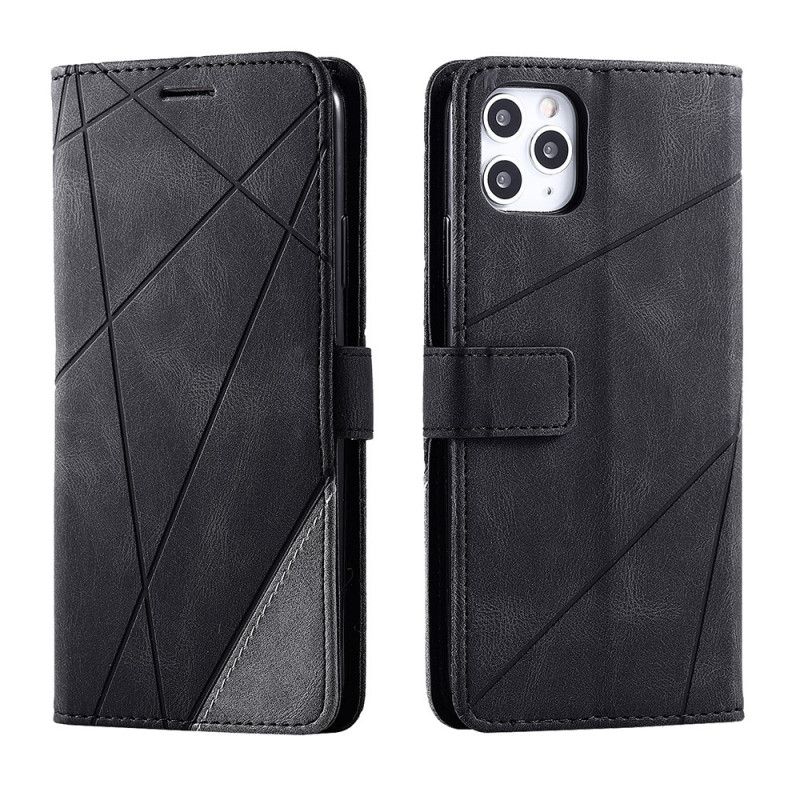 Etui Folio iPhone 11 Pro Max Czerwony Czarny Sztuczna Skóra W Stylu Vintage Z Diamentami Etui Ochronne