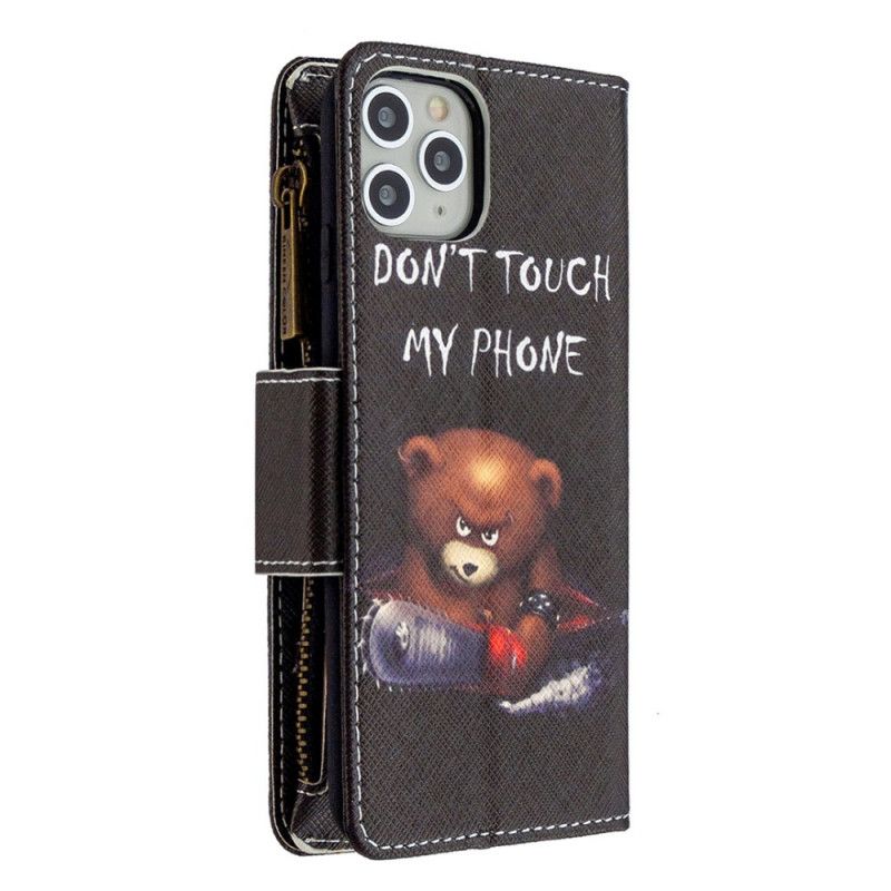 Etui Folio iPhone 11 Pro Max Kieszeń Zapinana Na Zamek Błyskawiczny