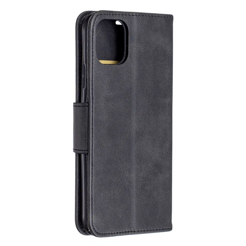 Etui Folio iPhone 11 Pro Max Żółty Styl Skórzanego Paska Etui Ochronne